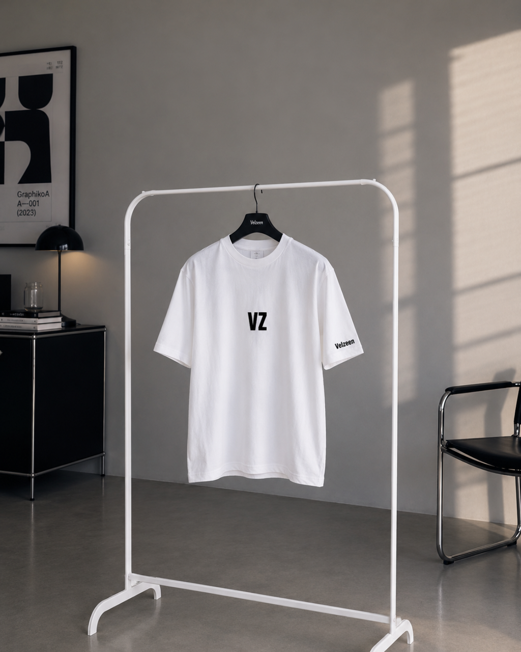 Velzeen Embroidery Drop Shoulder Tee
