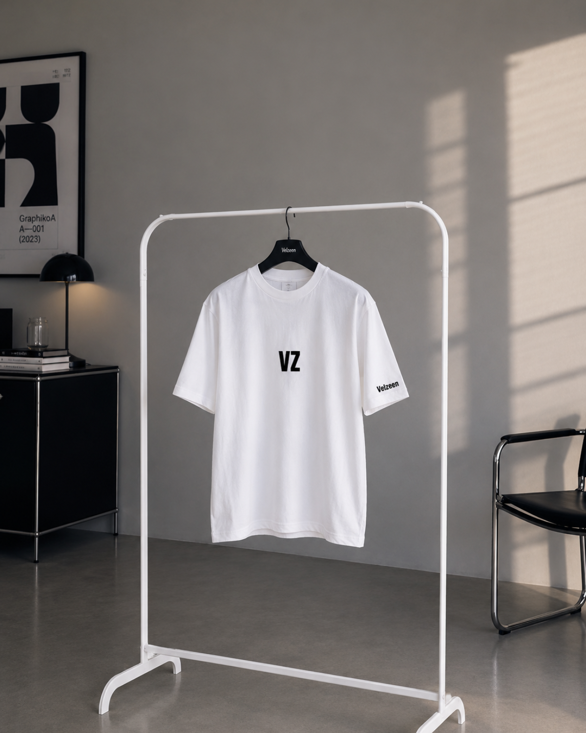 Velzeen Embroidery Drop Shoulder Tee